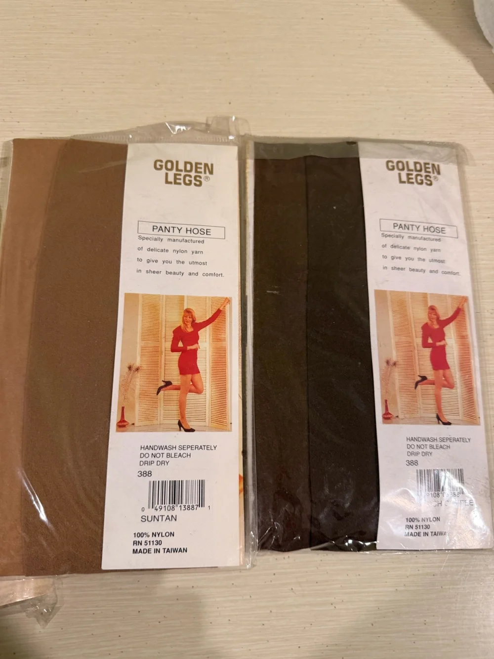 Vintage Golden Legs Pantyhose Lot – Regular Size – New in Package